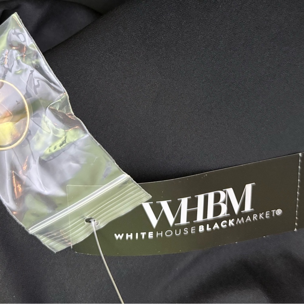 White House Black Market Black Flutter-Sleeve Studio Vest 💛Size 14 NWT - Picture 8 of 11
